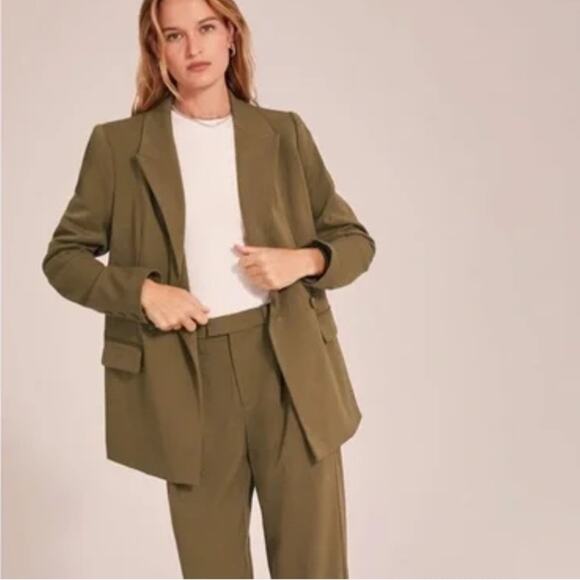 Favorite Daughter Olive Green Blazer Jacket Size Large - Picture 2 of 13